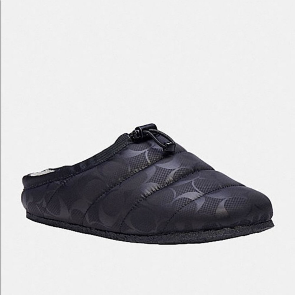 NWT Coach Rachelle Slippers Black Puffer Slip On Size 6 B - Picture 3 of 12